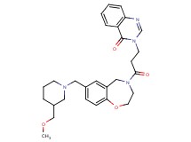 3-{3-[7-{[3-(methoxymethyl)-1-piperidinyl]methyl}-2,3-dihydro-1,4-benzoxazepin-4(5H)-yl]-3-oxopropyl}-4(3H)-quinazolinone