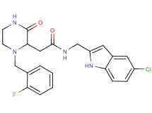 N-[(5-chloro-1H-indol-2-yl)methyl]-2-[1-(2-fluorobenzyl)-3-oxo-2-piperazinyl]acetamide