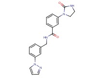3-(2-oxoimidazolidin-1-yl)-N-[3-(1H-pyrazol-1-yl)benzyl]benzamide