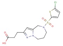 3-{5-[(5-chloro-2-thienyl)sulfonyl]-5,6,7,8-tetrahydro-4H-pyrazolo[1,5-a][1,4]diazepin-2-yl}propanoic acid
