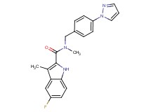 5-fluoro-N,3-dimethyl-N-[4-(1H-pyrazol-1-yl)benzyl]-1H-indole-2-carboxamide