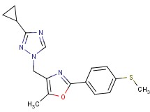 3-cyclopropyl-1-({5-methyl-2-[4-(methylthio)phenyl]-1,3-oxazol-4-yl}methyl)-1H-1,2,4-triazole