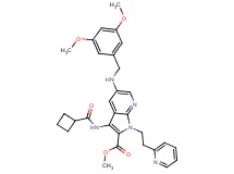 methyl 3-[(cyclobutylcarbonyl)amino]-5-[(3,5-dimethoxybenzyl)amino]-1-[2-(2-pyridinyl)ethyl]-1H-pyrrolo[2,3-b]pyridine-2-carboxylate