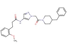 N-{1-[2-(4-benzyl-1-piperidinyl)-2-oxoethyl]-1H-pyrazol-4-yl}-3-(2-methoxyphenyl)propanamide