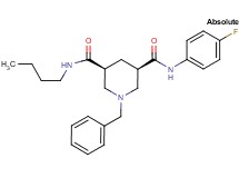 (3S,5R)-1-benzyl-N-butyl-N'-(4-fluorophenyl)-3,5-piperidinedicarboxamide