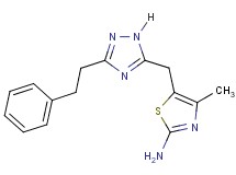 4-methyl-5-{[3-(2-phenylethyl)-1H-1,2,4-triazol-5-yl]methyl}-1,3-thiazol-2-amine