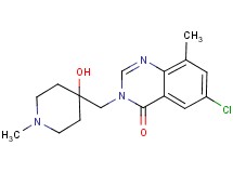 6-chloro-3-[(4-hydroxy-1-methylpiperidin-4-yl)methyl]-8-methylquinazolin-4(3H)-one