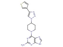 6-{4-[4-(3-thienyl)-1H-1,2,3-triazol-1-yl]piperidin-1-yl}-9H-purin-2-amine