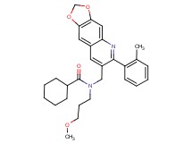 N-(3-methoxypropyl)-N-{[6-(2-methylphenyl)[1,3]dioxolo[4,5-g]quinolin-7-yl]methyl}cyclohexanecarboxamide