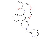 N-[(2R*,3R*)-2-(2-methoxyethoxy)-1'-(2-pyridinylmethyl)-2,3-dihydrospiro[indene-1,4'-piperidin]-3-yl]-2-methylpropanamide
