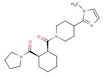 4-(1-methyl-1H-imidazol-2-yl)-1-{[(1S*,2R*)-2-(1-pyrrolidinylcarbonyl)cyclohexyl]carbonyl}piperidine