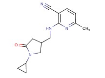 2-{[(1-cyclopropyl-5-oxo-3-pyrrolidinyl)methyl]amino}-6-methylnicotinonitrile
