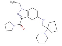 1-ethyl-N-{[1-(1-piperidinyl)cyclopentyl]methyl}-3-(1-pyrrolidinylcarbonyl)-4,5,6,7-tetrahydro-1H-indazol-5-amine