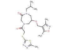 6-[(3,5-dimethyl-4-isoxazolyl)methoxy]-1-isobutyl-4-{[(5-methyl-1,3,4-thiadiazol-2-yl)thio]acetyl}-1,4-diazepan-2-one