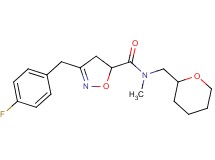 3-(4-fluorobenzyl)-N-methyl-N-(tetrahydro-2H-pyran-2-ylmethyl)-4,5-dihydro-5-isoxazolecarboxamide