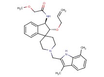 N-{(2R*,3R*)-2-(allyloxy)-1'-[(3,7-dimethyl-1H-indol-2-yl)methyl]-2,3-dihydrospiro[indene-1,4'-piperidin]-3-yl}-2-methoxyacetamide
