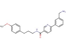 6-[3-(aminomethyl)phenyl]-N-[3-(4-methoxyphenyl)propyl]nicotinamide hydrochloride
