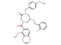 6-[(2-fluorobenzyl)oxy]-1-(4-methoxybenzyl)-4-(2,3,4-trimethoxybenzoyl)-1,4-diazepan-2-one
