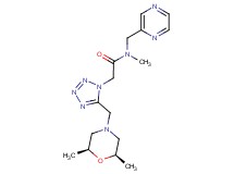 2-(5-{[(2R*,6S*)-2,6-dimethylmorpholin-4-yl]methyl}-1H-tetrazol-1-yl)-N-methyl-N-(pyrazin-2-ylmethyl)acetamide