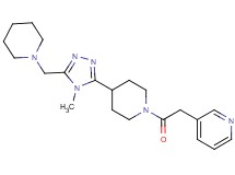 3-(2-{4-[4-methyl-5-(piperidin-1-ylmethyl)-4H-1,2,4-triazol-3-yl]piperidin-1-yl}-2-oxoethyl)pyridine