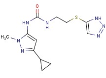 N-(3-cyclopropyl-1-methyl-1H-pyrazol-5-yl)-N'-[2-(1H-1,2,3-triazol-5-ylthio)ethyl]urea