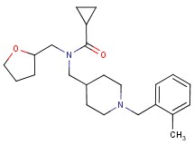 N-{[1-(2-methylbenzyl)piperidin-4-yl]methyl}-N-(tetrahydrofuran-2-ylmethyl)cyclopropanecarboxamide