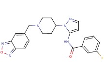 N-{1-[1-(2,1,3-benzoxadiazol-5-ylmethyl)-4-piperidinyl]-1H-pyrazol-5-yl}-3-fluorobenzamide