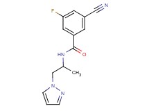 3-cyano-5-fluoro-N-[1-methyl-2-(1H-pyrazol-1-yl)ethyl]benzamide