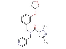 1,3-dimethyl-N-(4-pyridinylmethyl)-N-[3-(tetrahydro-3-furanyloxy)benzyl]-1H-pyrazole-5-carboxamide