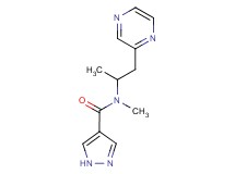 N-methyl-N-(1-methyl-2-pyrazin-2-ylethyl)-1H-pyrazole-4-carboxamide
