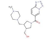 [(3R*,4R*)-4-[(4-methylpiperazin-1-yl)methyl]-1-(tetrazolo[1,5-a]pyridin-6-ylcarbonyl)pyrrolidin-3-yl]methanol