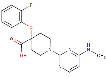 4-(2-fluorophenoxy)-1-[4-(methylamino)pyrimidin-2-yl]piperidine-4-carboxylic acid