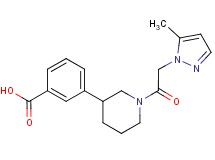 3-{1-[(5-methyl-1H-pyrazol-1-yl)acetyl]piperidin-3-yl}benzoic acid