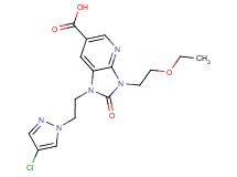 1-[2-(4-chloro-1H-pyrazol-1-yl)ethyl]-3-(2-ethoxyethyl)-2-oxo-2,3-dihydro-1H-imidazo[4,5-b]pyridine-6-carboxylic acid
