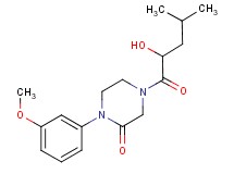 4-(2-hydroxy-4-methylpentanoyl)-1-(3-methoxyphenyl)-2-piperazinone