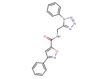 3-phenyl-N-[(1-phenyl-1H-tetrazol-5-yl)methyl]isoxazole-5-carboxamide