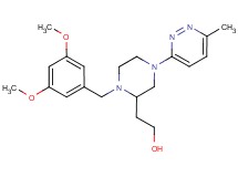 2-[1-(3,5-dimethoxybenzyl)-4-(6-methyl-3-pyridazinyl)-2-piperazinyl]ethanol