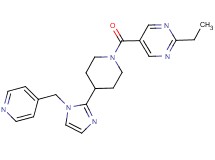2-ethyl-5-({4-[1-(4-pyridinylmethyl)-1H-imidazol-2-yl]-1-piperidinyl}carbonyl)pyrimidine