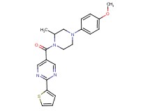 5-{[4-(4-methoxyphenyl)-2-methyl-1-piperazinyl]carbonyl}-2-(2-thienyl)pyrimidine