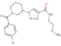 1-[1-(4-chlorobenzoyl)-3-piperidinyl]-N-(2-methoxyethyl)-1H-1,2,3-triazole-4-carboxamide