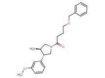 (3R*,4S*)-1-[4-(benzyloxy)butanoyl]-4-(3-methoxyphenyl)pyrrolidin-3-amine