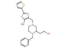 2-(1-benzyl-4-{[5-methyl-2-(2-thienyl)-1,3-oxazol-4-yl]methyl}-2-piperazinyl)ethanol
