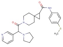 N-[4-(methylthio)phenyl]-6-[3-pyridinyl(1-pyrrolidinyl)acetyl]-6-azaspiro[2.5]octane-1-carboxamide