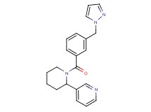 3-{1-[3-(1H-pyrazol-1-ylmethyl)benzoyl]piperidin-2-yl}pyridine