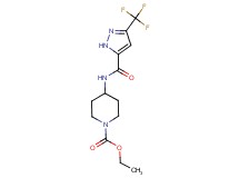 ethyl 4-({[3-(trifluoromethyl)-1H-pyrazol-5-yl]carbonyl}amino)piperidine-1-carboxylate