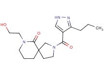 7-(2-hydroxyethyl)-2-[(3-propyl-1H-pyrazol-4-yl)carbonyl]-2,7-diazaspiro[4.5]decan-6-one