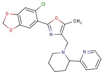 2-(1-{[2-(6-chloro-1,3-benzodioxol-5-yl)-5-methyl-1,3-oxazol-4-yl]methyl}-2-piperidinyl)pyridine