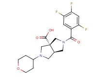 (3aR*,6aR*)-2-(tetrahydro-2H-pyran-4-yl)-5-(2,4,5-trifluorobenzoyl)hexahydropyrrolo[3,4-c]pyrrole-3a(1H)-carboxylic acid