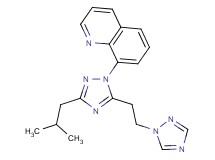 8-{3-isobutyl-5-[2-(1H-1,2,4-triazol-1-yl)ethyl]-1H-1,2,4-triazol-1-yl}quinoline