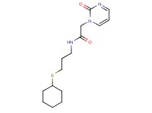 N-[3-(cyclohexylthio)propyl]-2-(2-oxopyrimidin-1(2H)-yl)acetamide